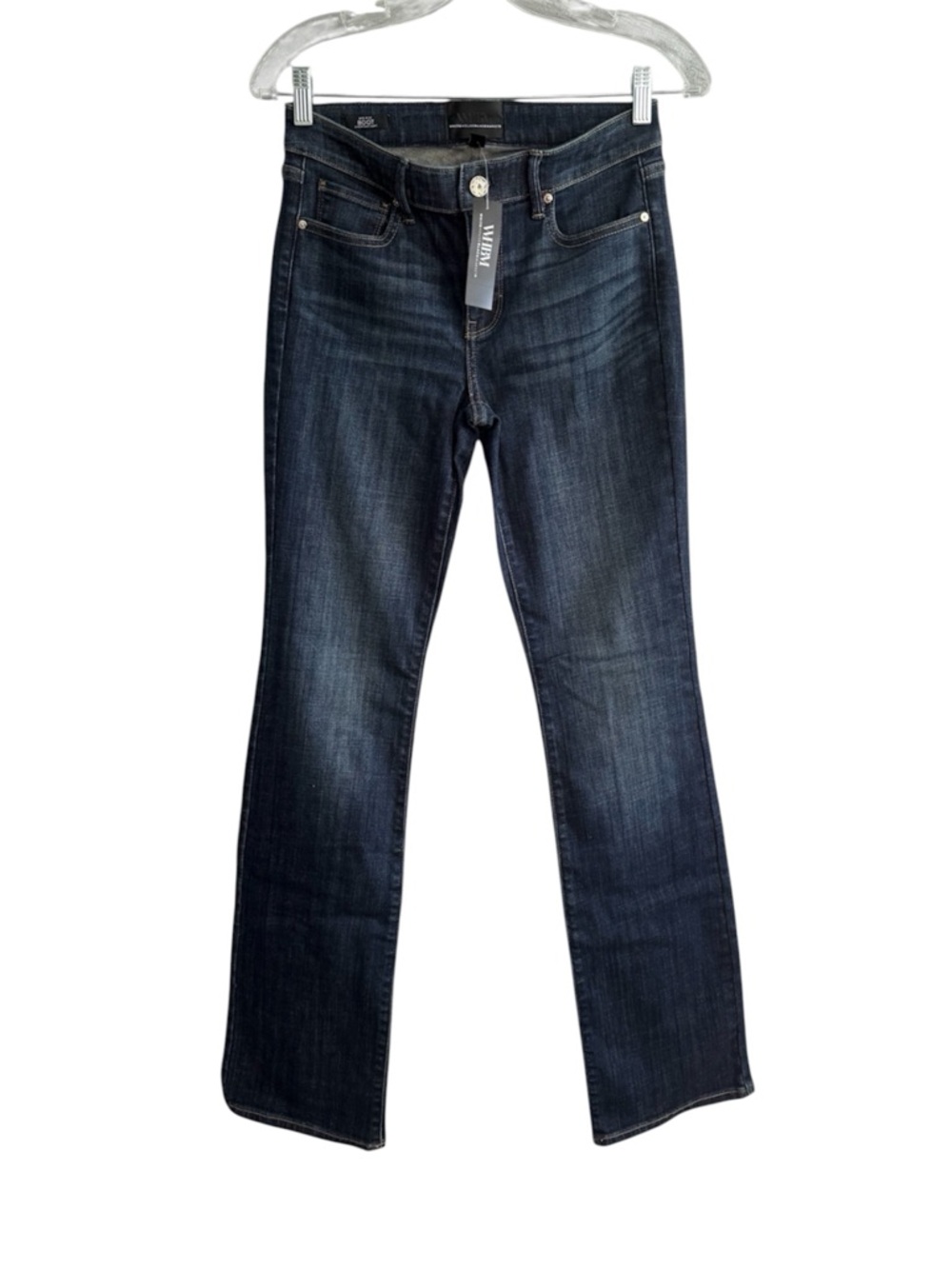 NEW WHBM Boot Cut Mid-rise Jeans Everyday Soft Nouveau Authentic Blue Size 2